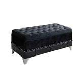 Coaster Barzini Tufted Rectangular Trunk with Nailhead Black Model 300644